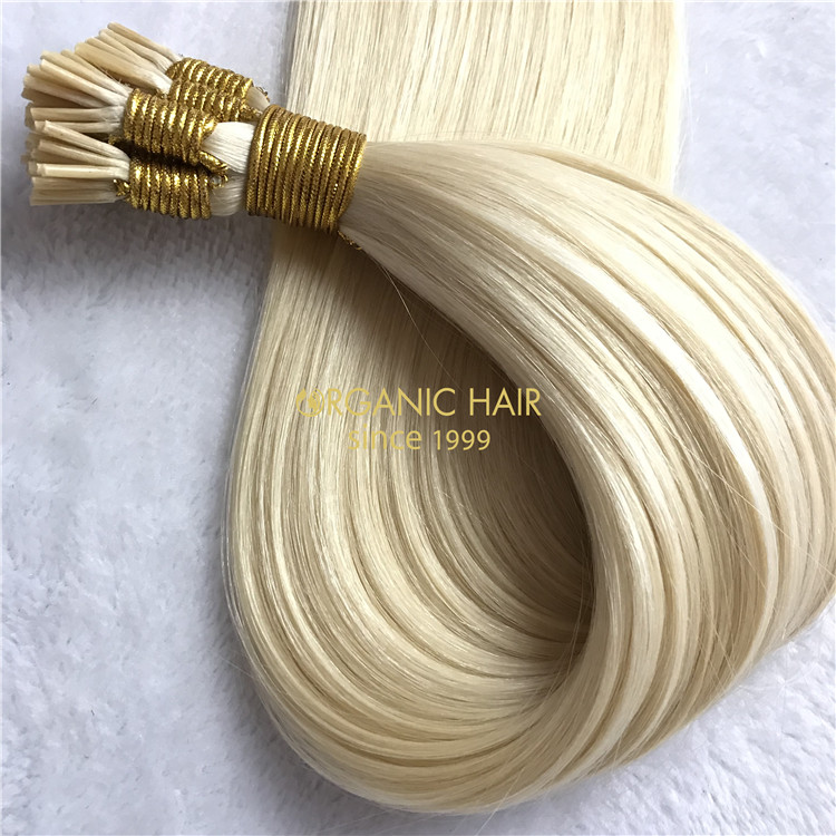 Human kertain itip hair extensions blonde 30inch X105